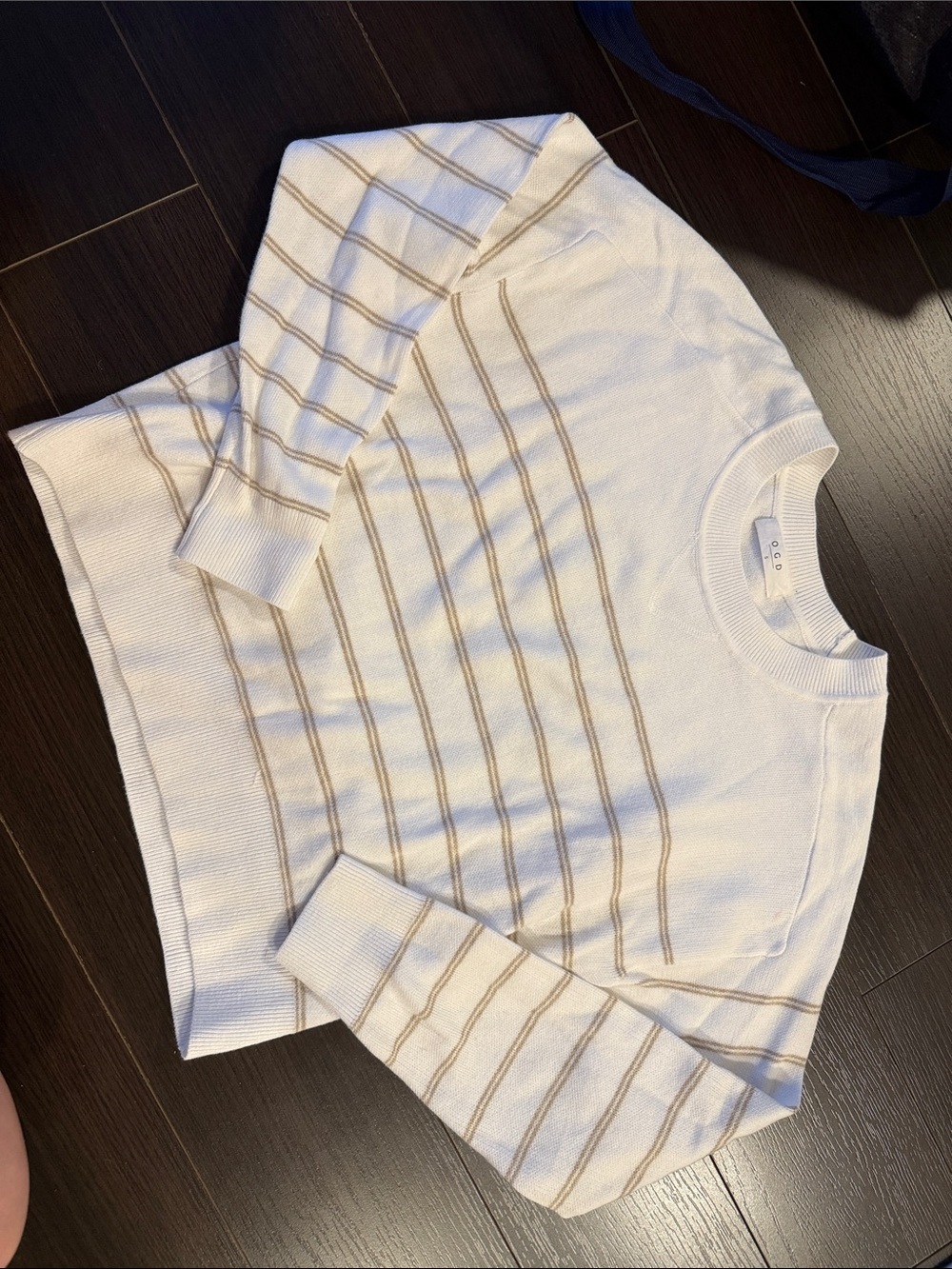 OGD Women’s Cream Crewneck Stripe Sweater